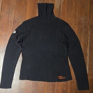 Harley-Davidson Black Ribbed Turtleneck Sweater Women's